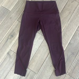 Lululemon Wunder Under Scalloped Hem High - Rise Crop Tights